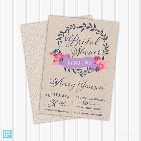 Double Bridal Shower Invitations the Janson Bridal Shower Invitation 5×7 Double Sided