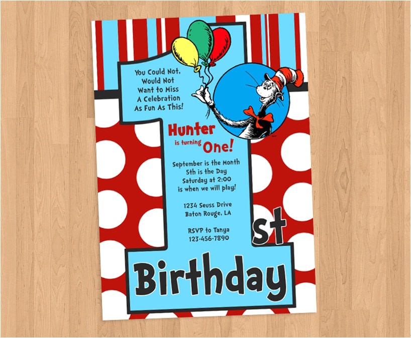 Dr Seuss 1st Birthday Party Invitations Dr Seuss 1st Birthday Invitation Diy Printable Dr Seuss 1st Birthday Party Invitations Dr Seuss 1st Birthday Invitation Diy Printable