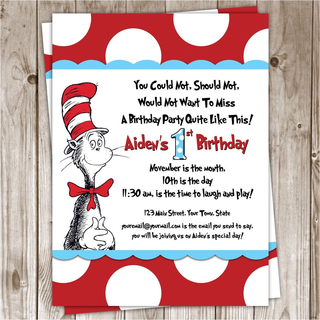 Dr Seuss 1st Birthday Party Invitations Dr Seuss Birthday Invitation $25 00 Via Etsy Dr Seuss 1st Birthday Party Invitations Dr Seuss Birthday Invitation $25 00 Via Etsy