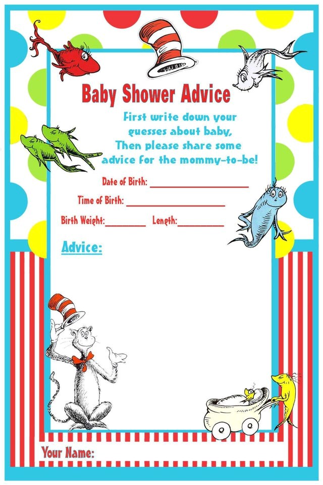 Dr Seuss Baby Shower Invitation Ideas Dr Seuss Baby Shower Invitations Printable Free
