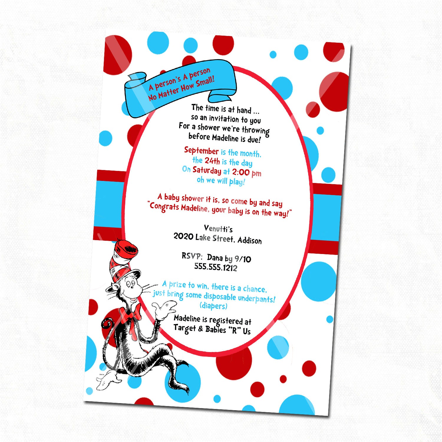 Dr Seuss Baby Shower Invitation Template 8 Best Of Dr Seuss Free Printable Invitations Dr