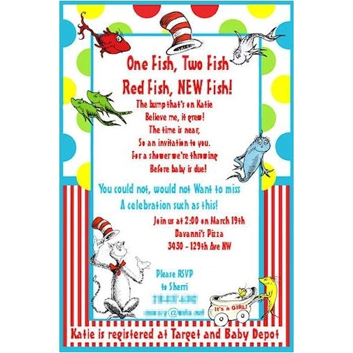 Dr Seuss Baby Shower Invitation Template Dr Seuss Baby Shower Invitations Printable Free
