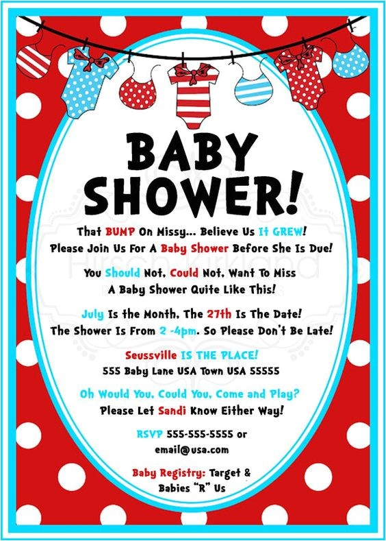 Dr Seuss Baby Shower Invitation Template so Cute Dr Seuss Baby Shower Invitation by