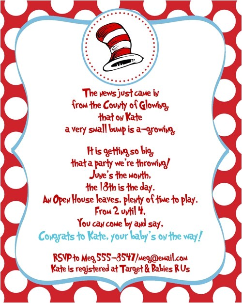 Dr Suess Baby Shower Invitations Printable & Customized Dr Seuss Baby Shower Invitations