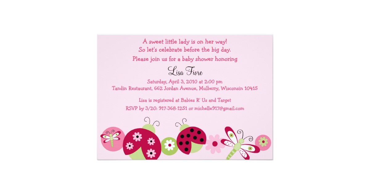 Dragonfly Baby Shower Invitations Ladybug Dragonfly Baby Shower Invitations