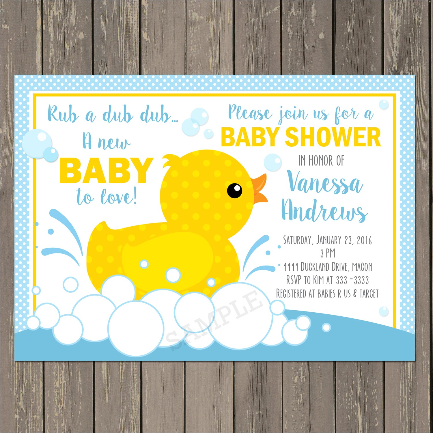 Duck Baby Shower Invitations Boy Rubber Duck Baby Shower Invitation Rubber Ducky Baby Shower