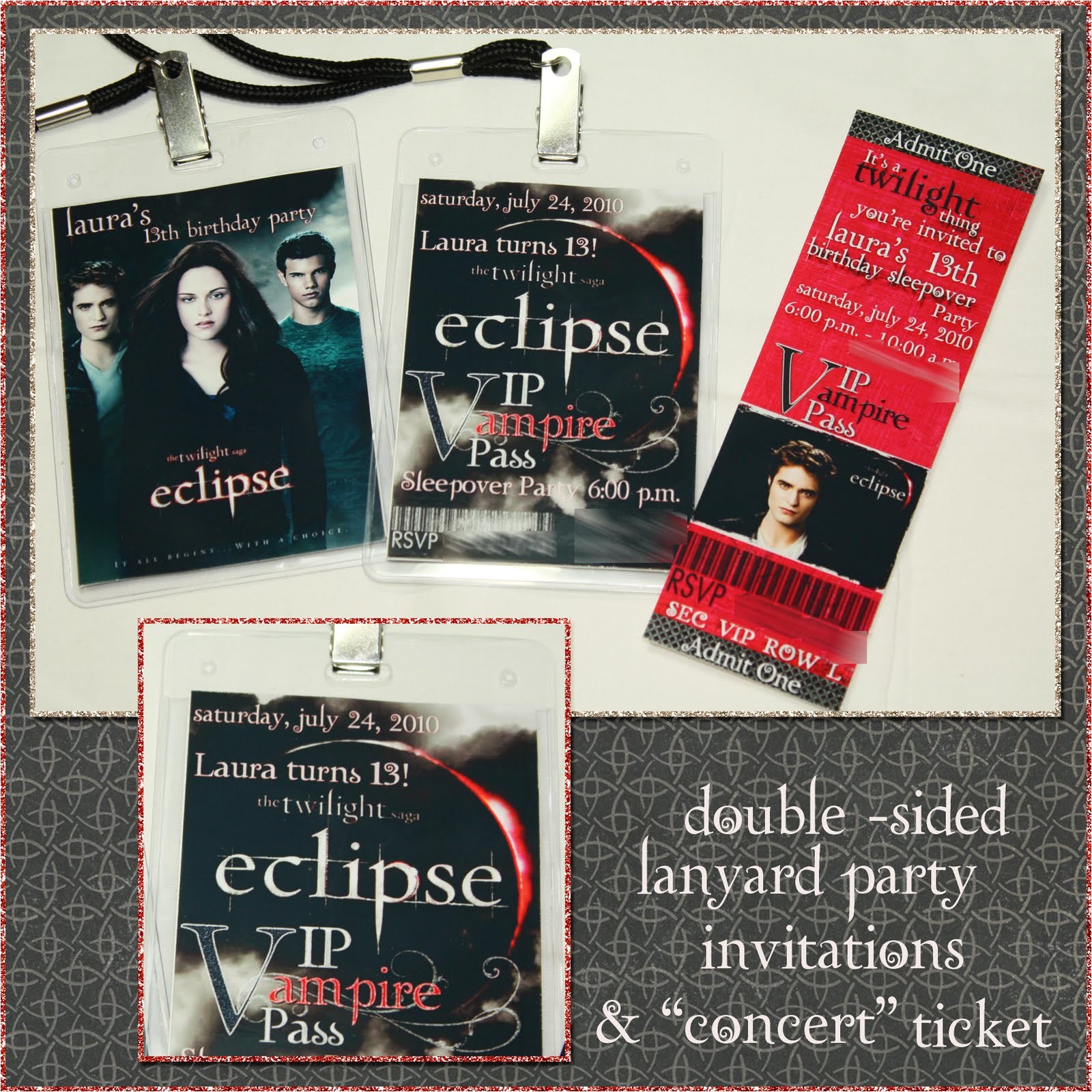 Eclipse Party Invitations isa Creative Musings Twilight Eclipse Lanyard Birthday