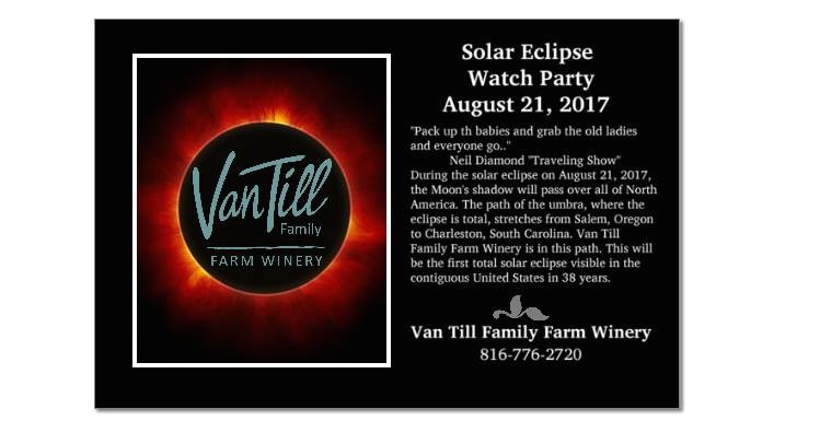Eclipse Party Invitations Van Till Family Farm Winery Kansas City area Winery