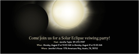 Eclipse Party Invitations Viewing Party Free Line Invitations