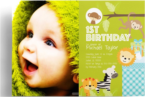 Editable 1st Birthday Invitation Card Free Download Editable 1st Birthday Invitation Card Free Download Jin