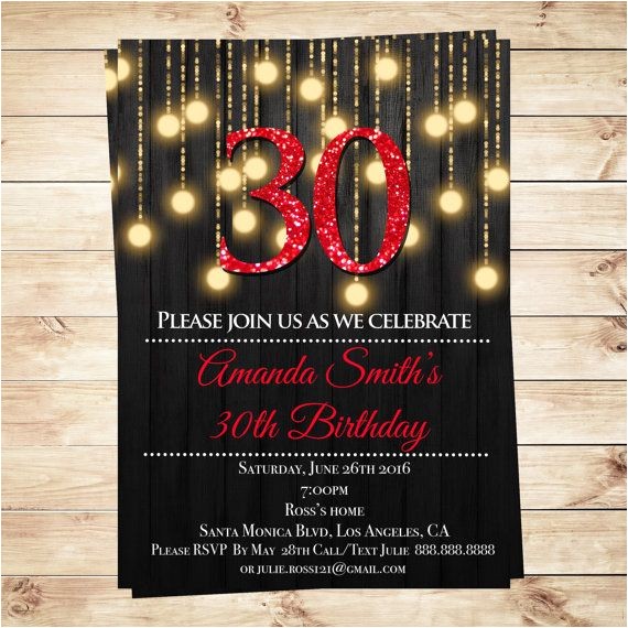 Editable 30th Birthday Invitations Instant Download Printable 30th Birthday Invitations