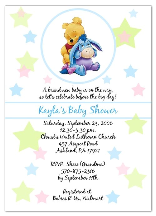 Eeyore Baby Shower Invitations Baby Shower Invitations