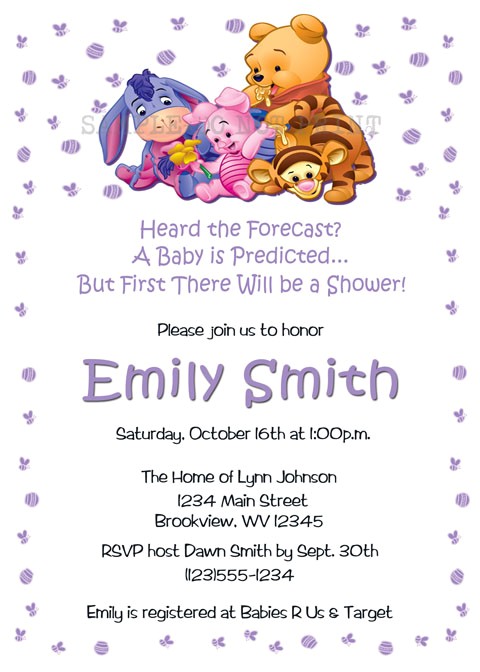 Eeyore Baby Shower Invitations Eeyore Baby Shower Invitations