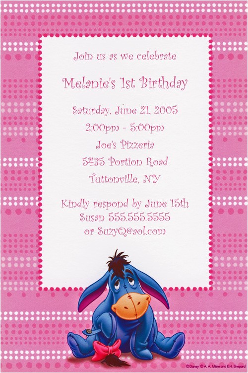 Eeyore Baby Shower Invitations Eeyore Baby Shower Invitations