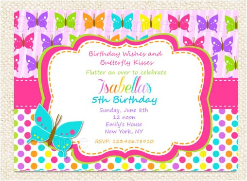 Electronic 1st Birthday Invitations butterfly Birthday Invitations