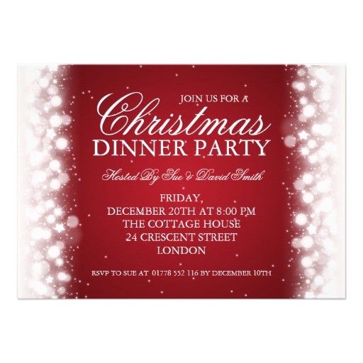 Elegant Christmas Dinner Party Invitations Magic Christmas Invitations 800 Magic Christmas