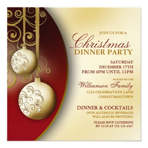 Elegant Christmas Dinner Party Invitations top 50 Christmas Dinner Party Invitations