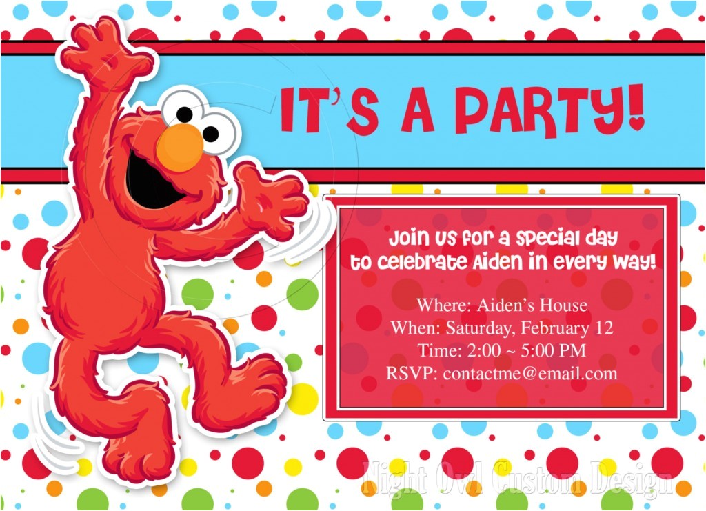 Elmo Customized Birthday Invitations Customized Birthday Invitations Ideas – Bagvania Free