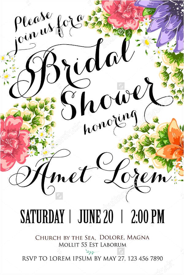 Email Bridal Shower Invitations Templates Sample Wedding Invitations