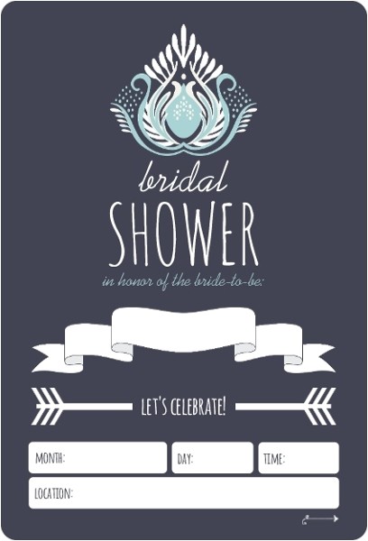 Email Bridal Shower Invitations Templates something Blue Fill In the Blank Bridal Shower Invitation