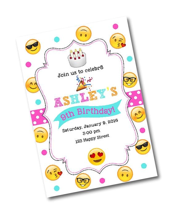 Emoji Birthday Invitations Free Emoji Birthday Party Invitation Emoji by Emoji Birthday Invitations Free Emoji Birthday Party Invitation Emoji by