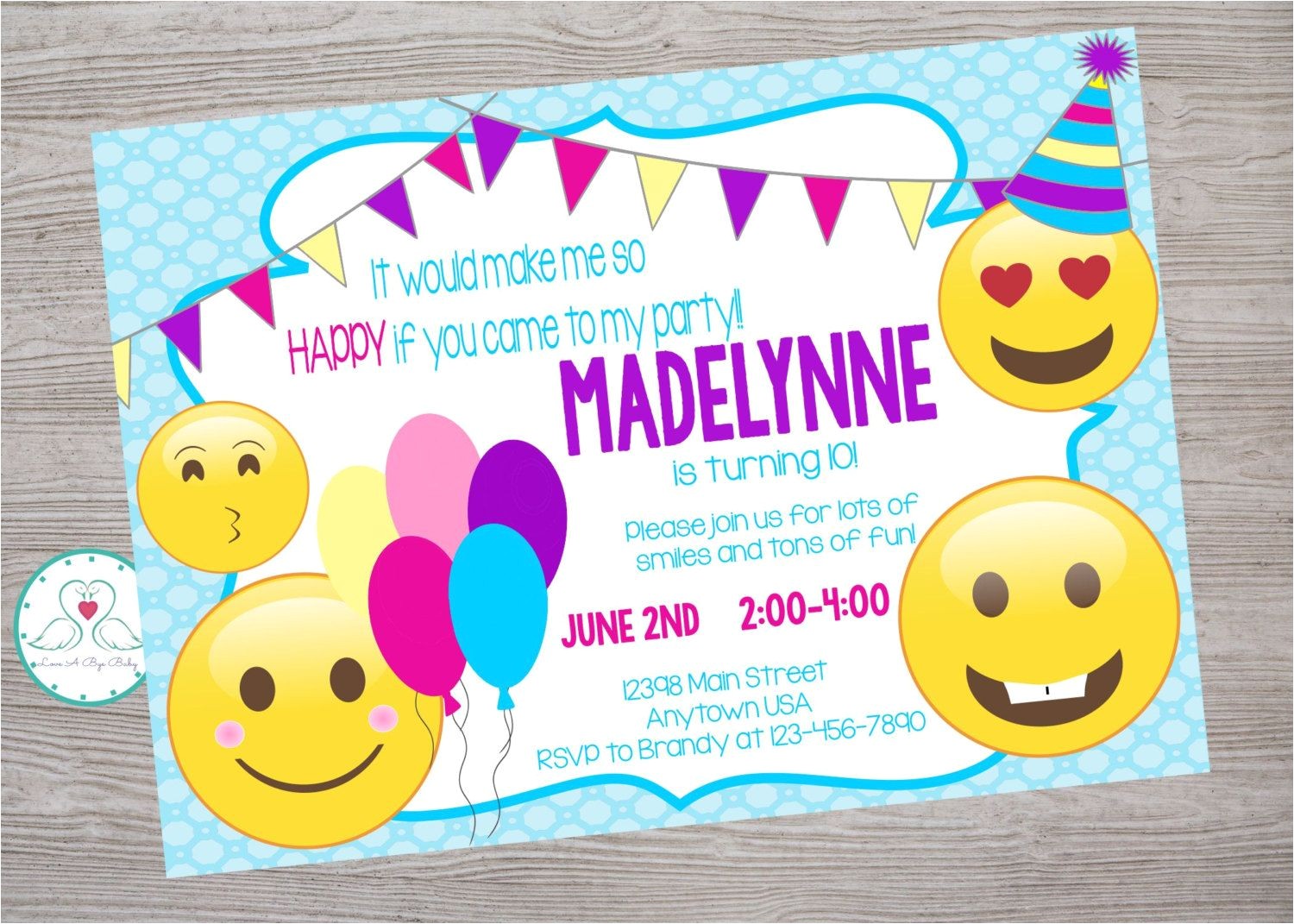 Emoji Birthday Invitations Free Emoji Emoticon Inspired Birthday Party Invitation