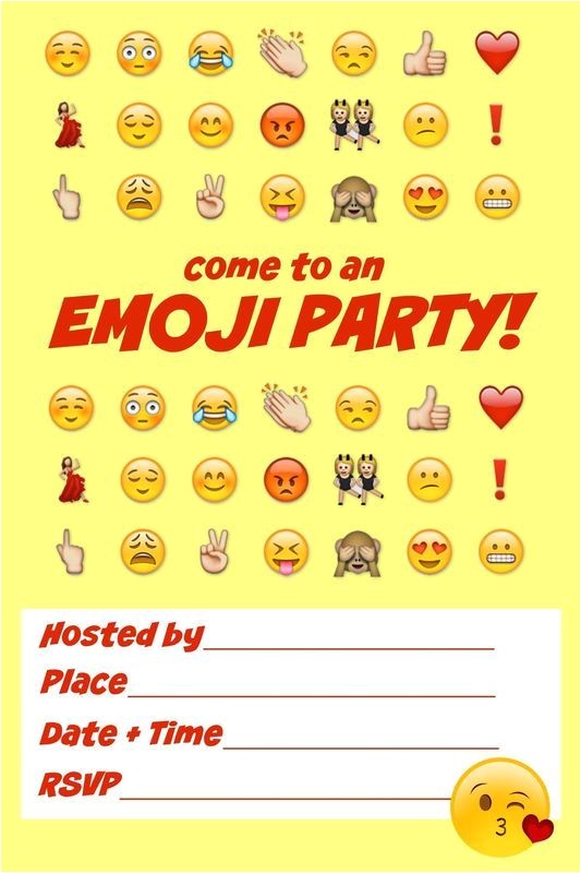 Emoji Birthday Invitations Free Ultimate Emoji Party Idea Guide Snacks Crafts Emoji Birthday Invitations Free Ultimate Emoji Party Idea Guide Snacks Crafts