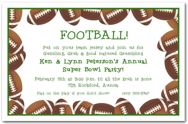 End Of Football Season Party Invitation Wording Football Page Borders Football Border Party Invitations