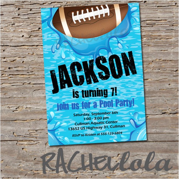 End Of Football Season Party Invitation Wording Football Pool Party Birthday Invitation Printable