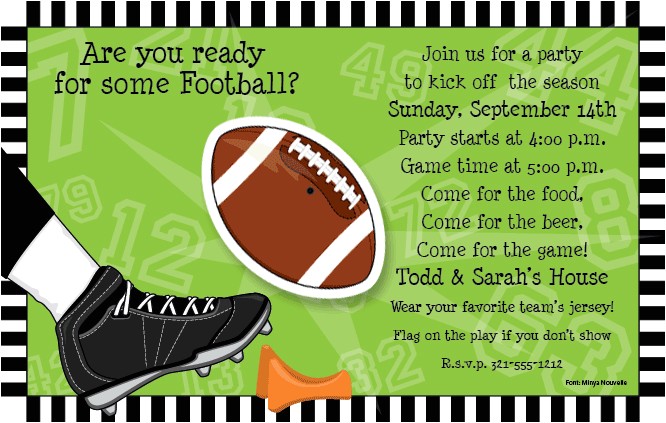 End Of Football Season Party Invitation Wording Quick View Pivw807 Quot Kick Off Wiggler Invitation Quot