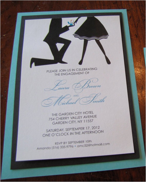Engagement Party Invitations Etsy Items Similar to Breakfast at Tiffany S Engagement Party