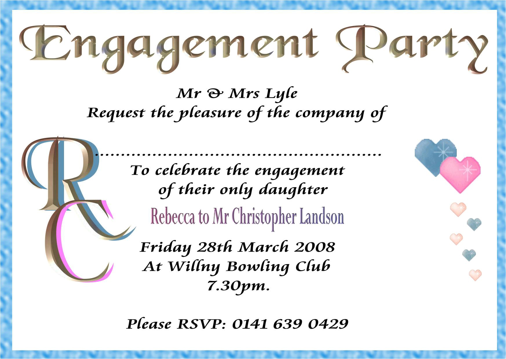 Engagement Party Invitations Templates Engagement Party Invitation Template