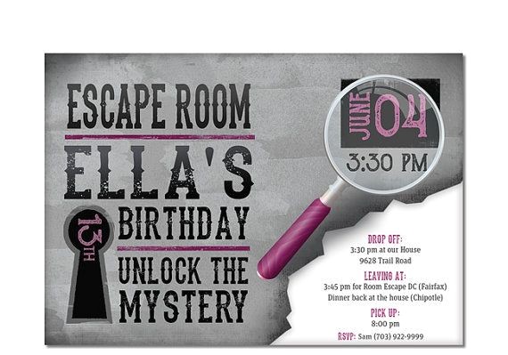 Escape Room Party Invitation Printable 17 Best Images About Escape Room Party On Pinterest Escape Room Party Invitation Printable 17 Best Images About Escape Room Party On Pinterest