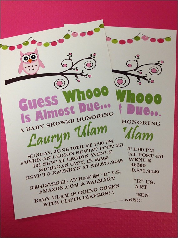 Etsy Owl Baby Shower Invitations Items Similar to Owl Baby Shower Invitations On Etsy