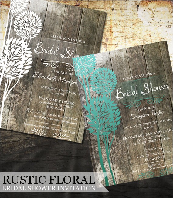 Etsy Rustic Bridal Shower Invitations Rustic Bridal Shower Invitation by Oddlotemporium On Etsy