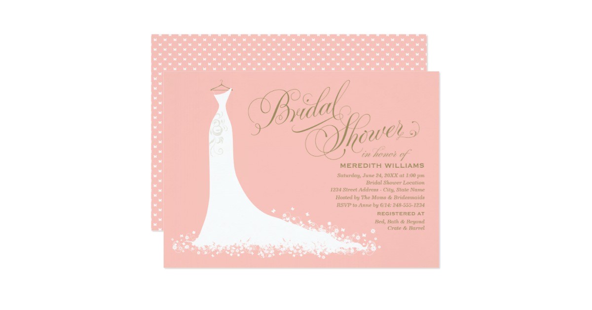 Evite Bridal Shower Invitations Bridal Shower Invitation Elegant Wedding Gown
