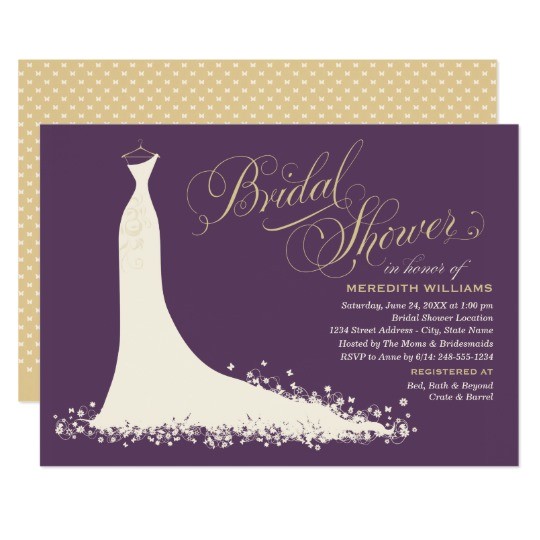 Evite Bridal Shower Invitations Free Bridal Shower Invitation Elegant Wedding Gown