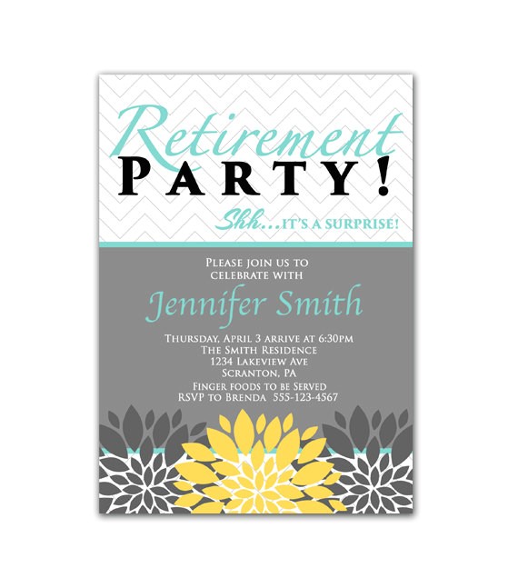 Evite Retirement Party Invitations Surprise Retirement Party Invitation Blue Yellow by