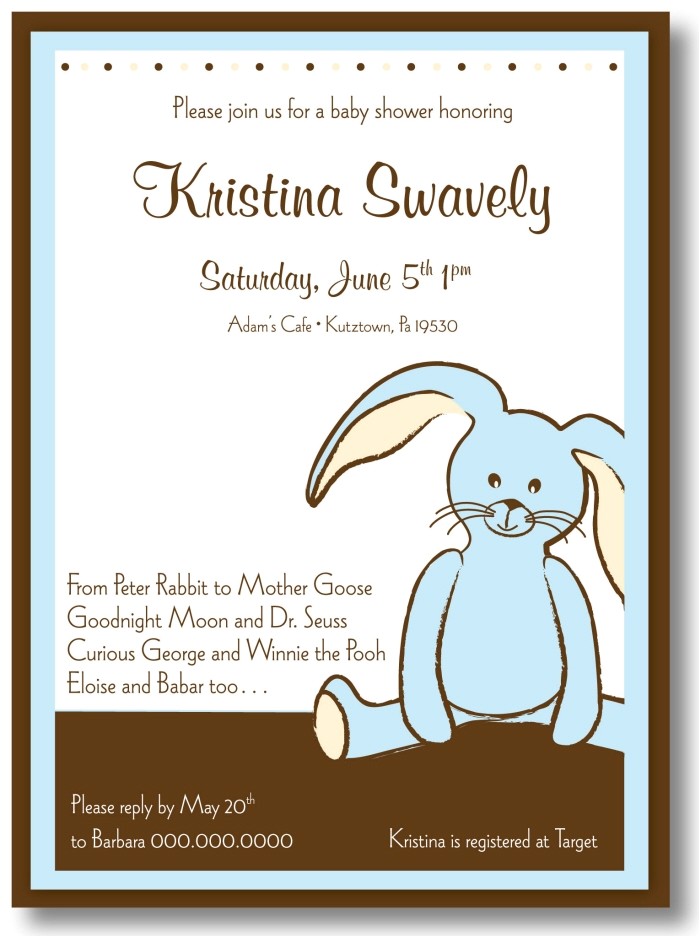 Example Baby Shower Invites Sample Baby Shower Invitations