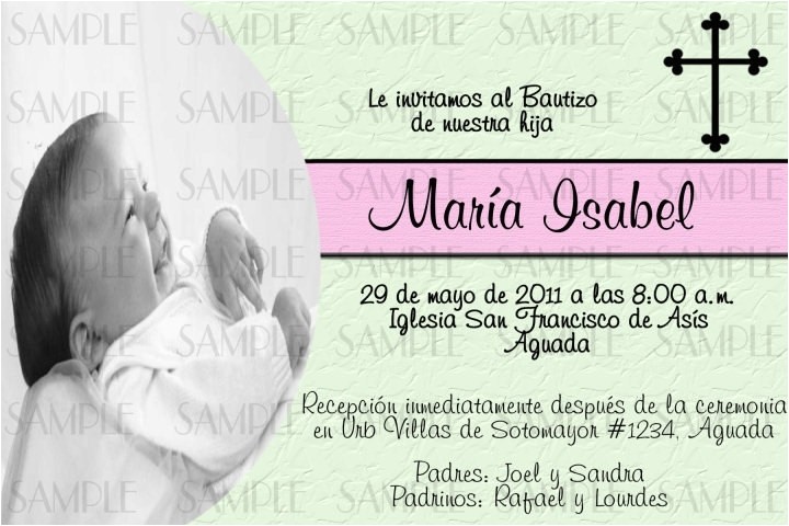 Examples Of Baptism Invitations In Spanish Baptism Invitation Template In Spanish Templates