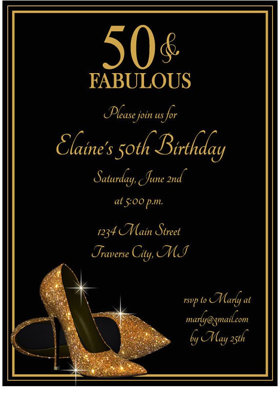 Examples Of Birthday Invitations for Adults Gold Glitter Shoes Adult Birthday Party Invitation