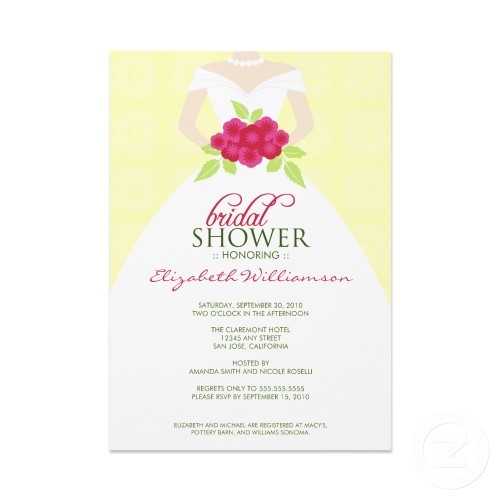 Examples Of Bridal Shower Invites Sample Bridal Shower Invitations Wording