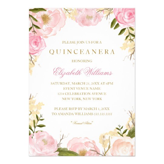 Examples Of Quinceanera Invitations Invitation Quinceanera Image Collections Invitation