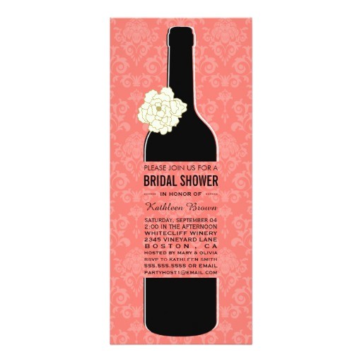 Exquisite Bridal Shower Invitations Elegant Wine Bridal Shower Invitations