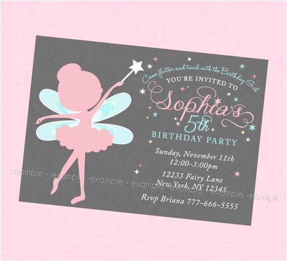 Fairy themed Birthday Invitation Wording Beautiful Fairy Birthday Invitation Brooklynn 39 S 6th
