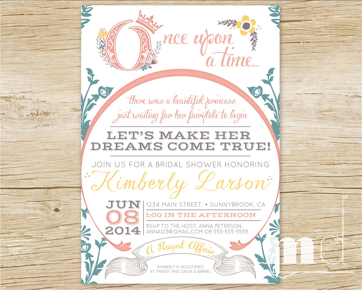 Fairytale Bridal Shower Invitations Ce Upon A Time Bridal Shower Invitations Fairytale Bridal