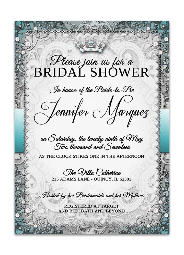 Fairytale Bridal Shower Invitations Vintage Fairytale Bridal Shower Invitation Silver Odd