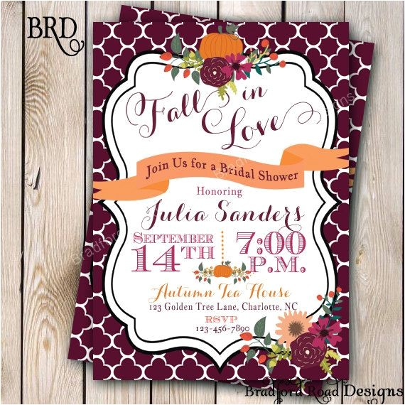 Fall Bridal Shower Invitations Free Fall Bridal Shower Invitation Autumn Bride Autumn Wedding