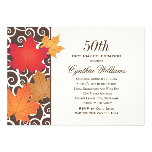 Fall themed Birthday Party Invitations Birthday Party Invitation Autumn Fall theme 5 Quot X 7 Fall themed Birthday Party Invitations Birthday Party Invitation Autumn Fall theme 5 Quot X 7