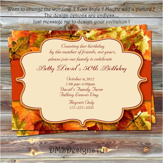 Fall themed Birthday Party Invitations Diy Printable Fall theme Birthday Invitation by Designsbydms Fall themed Birthday Party Invitations Diy Printable Fall theme Birthday Invitation by Designsbydms
